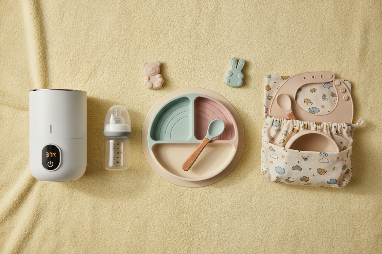 Platos, cucharas y accesorios para la hora de comer de tu bebé. Diseñados para hacer la alimentación más fácil, segura y divertida.