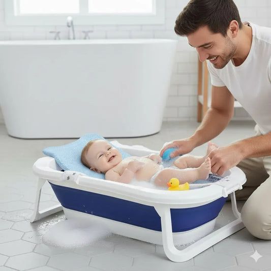 Bañera para bebés de última moda con regalo AZUL
