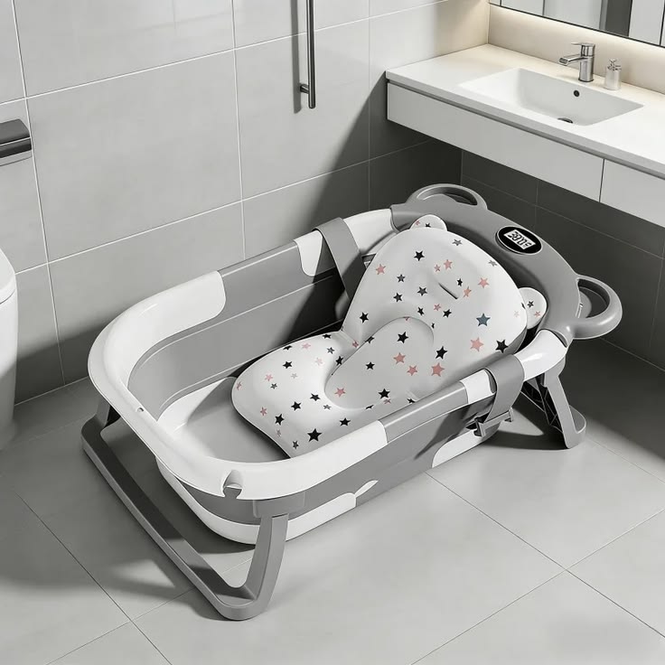 Bañera de bebé de última moda GRIS