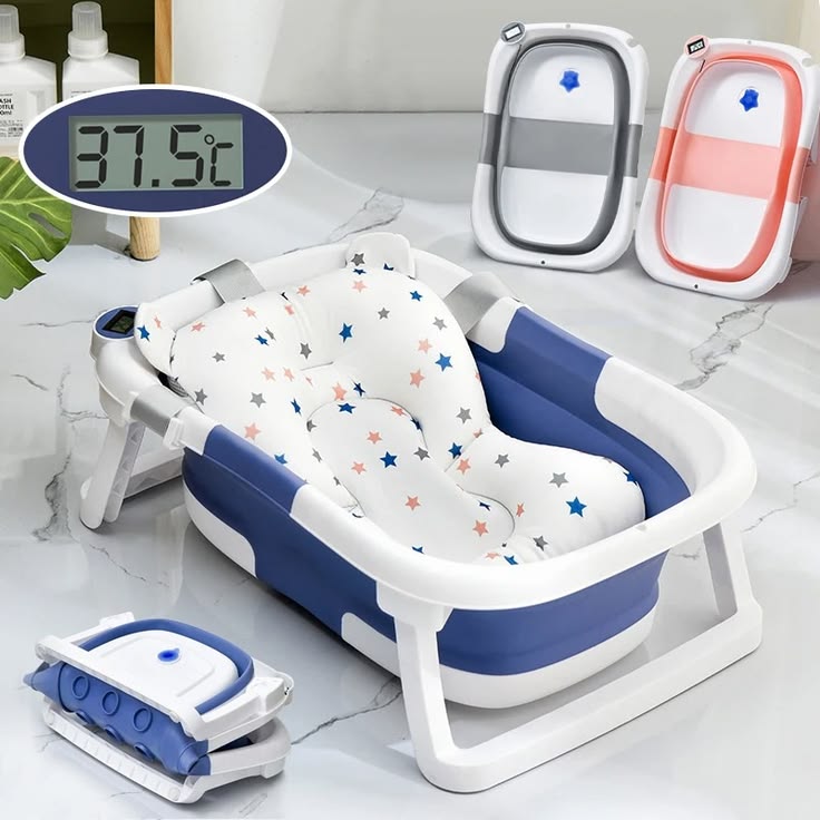 Bañera para bebés de última moda con regalo AZUL